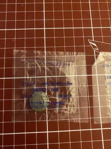 Silver Dime Lot 1914 Barber & 1942-S Mercury