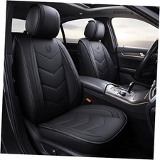 Car Seat Covers Premium Waterproof Faux Leather Cushion Full Set Black