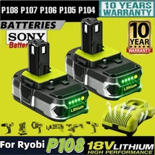 2PACK 3.6Ah For RYOBI 18V Battery or Charger One Plus High Capacity P109 Lithium