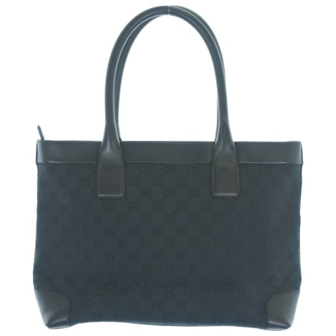 GUCCI Black Leather Tote Bag Women's Used, Classic Design, Free Shipping thumbnail 2