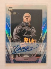 2026 Topps Chrome WWE Autograph Rikishi #BCA-RIK Blue Refractor Auto 108/150