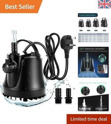 Zuverlässige 1000L/H Tauchpumpe für Aquarien & Brunnen - leiser Betrieb