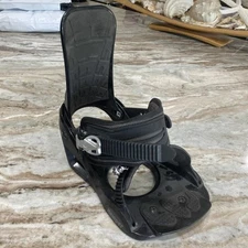 Vintage Kemper Adult size adjustable snowboard binding Black