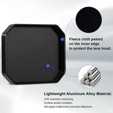 Haoge Square Metal Cover Cap for Haoge Square Lens Hood Black Cap-X1006B