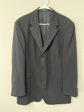 BOSS Hugo Boss Black Virgin Wool Blazer Jacket Men 42R Elegant Business Formal
