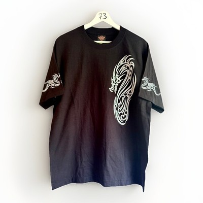 Rock Eagle Tribal Dragon T-Shirt   Schwarz   Glow in the Dark   Größe L
