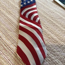 American Traditions Men  s Necktie Tie Patriotic USA 250 Flag 57  X 3.75  Patriot