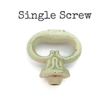 Vintage Mock Key Drawer Knob Off White Faux Pull Cabinet Door Handle LBE