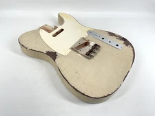 MJT OfficialCustom Vintage Aged Nitro Guitar Body Mark Jenny VTT 1pc Alder Blond