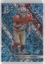 2018 Panini Spectra Rookies Neon Blue Prizm 42/75 Dante Pettis #136 3hd