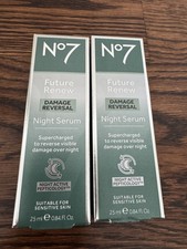 No7 Future Renew Damage Reversal Night Serum Peptides NIB 25ml 2-Pack RV 79.98