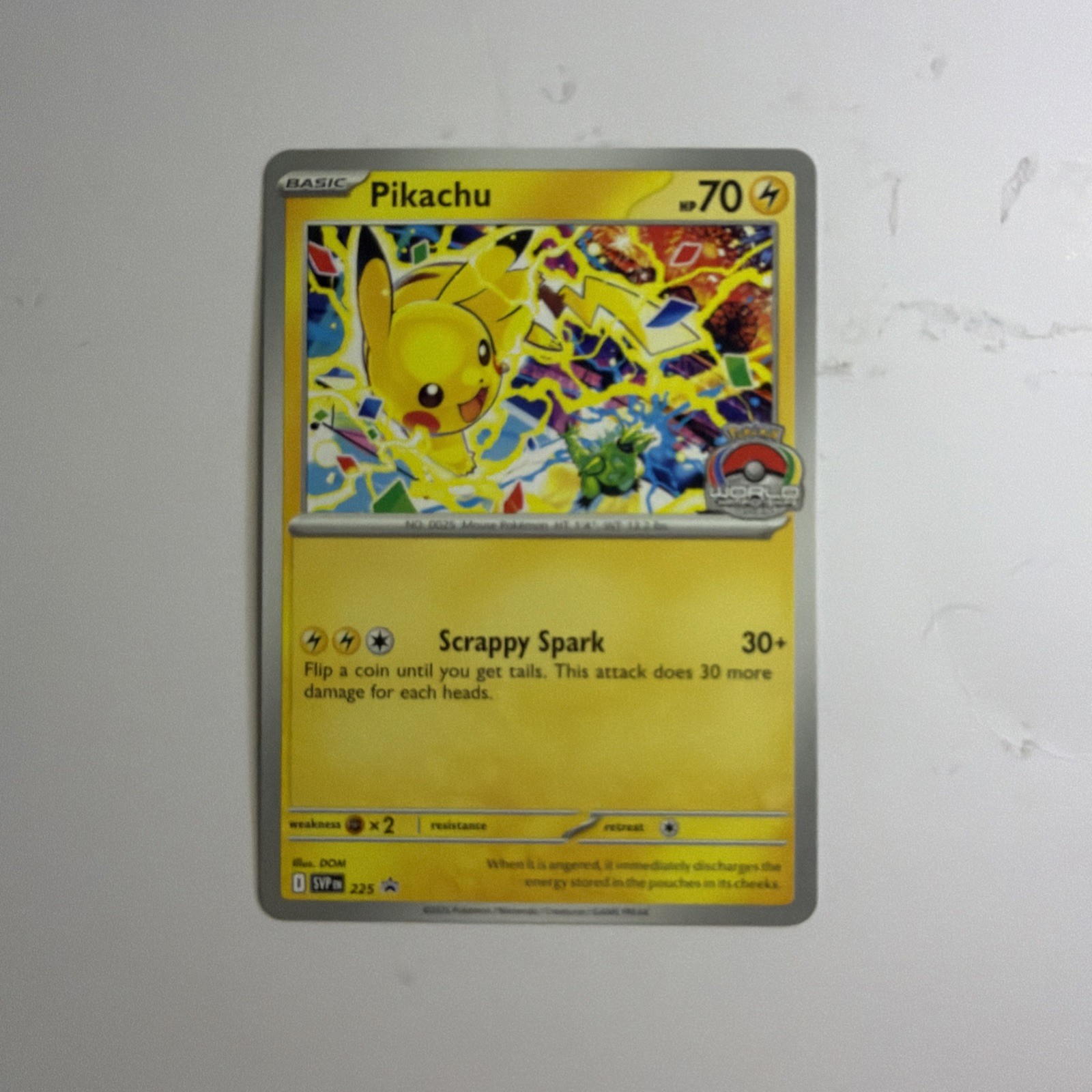 Pokemon Card - Pikachu - Regular Promo (SVP225) World Championships 2025 NM