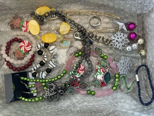Costume Jewelry Mixed Lot Of 5 Lbs For Wear Or Resale Misc Vintage Modern # 13