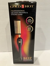 Gold ‘N Hot Professional 24k Gold Pressing & Styling Comb 430F High Heat