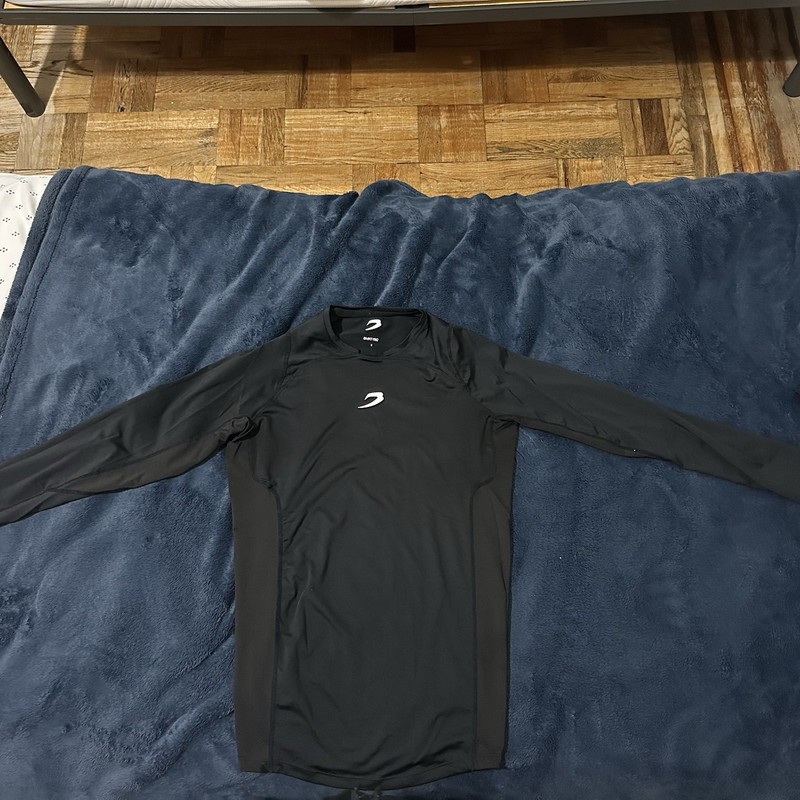 BOXRAW Saddler Compression Set Top+Tights Men's S Black Gym Boxing 2 OF 2