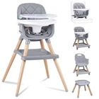 Baby High Chair, 8 in 1 Convertible Wooden High Chair for Babies and Toddlers, C