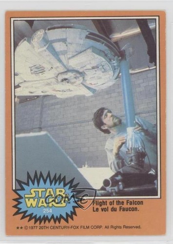 1977 OPC Star Wars #254 Flight of the Falcon