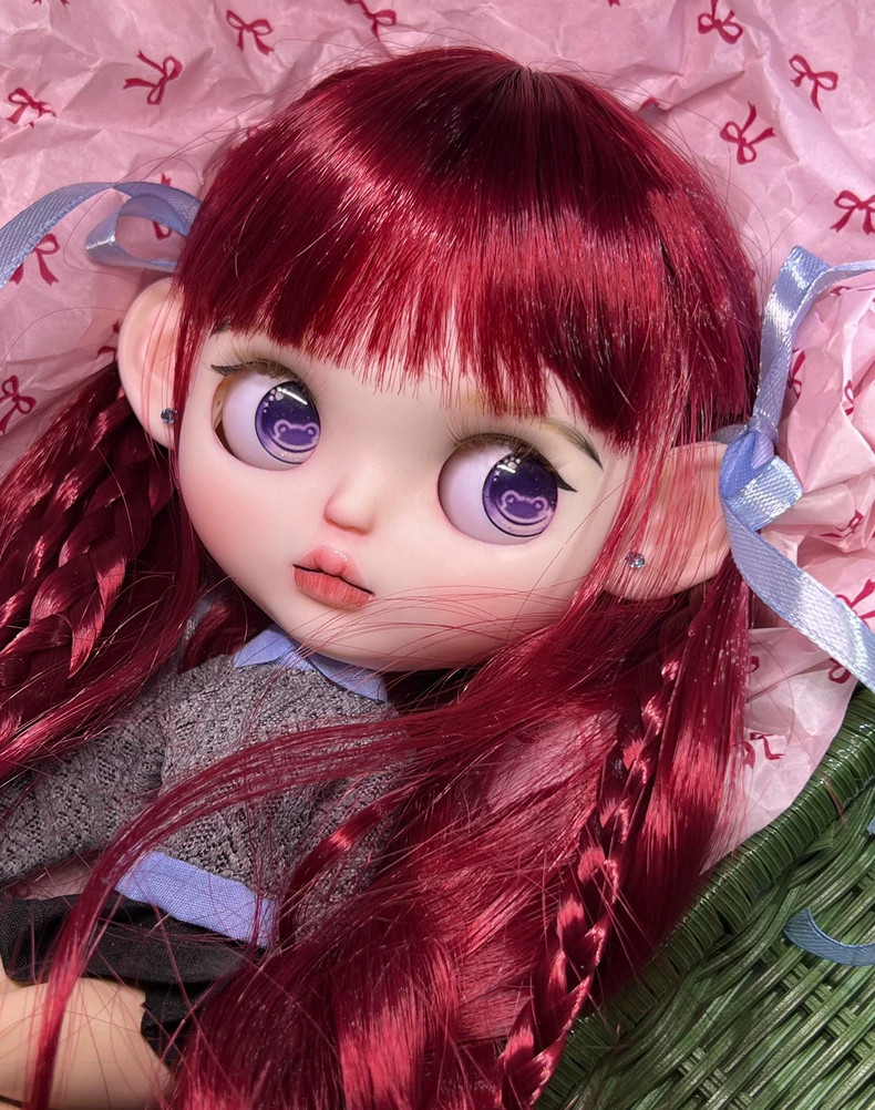 Handmade Blythe Doll Custom with Clothes Wig Girl Women 1/6 BJD