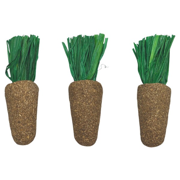 Beeztees Alfalfa Karotten 3 StüCk FüR Nager Kaninchen Snack Zahnpflege 9X2,5 Cm-image