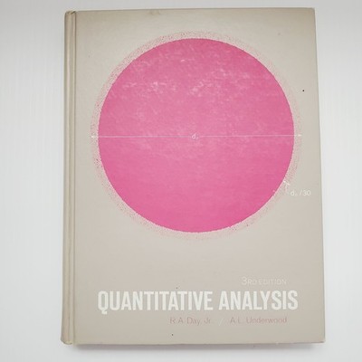 Quantitative Analysis Book 3rd Arthur L. Underwood Jr. & R. A. Day Jr. Vintage