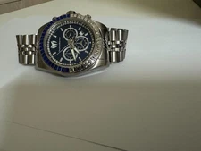TechnoMarine Manta Ray Luxe Men's 47mm Blue Dial Crystals Chrono Watch TM-221012