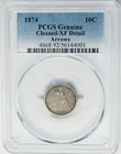 1874 Seated Liberty Dime 10c Arrows XF Detail PCGS 951110-43