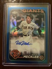 2024 Topps Chrome Update Wade Meckler RC Auto Blue Refractor /150 Giants #AC-WM