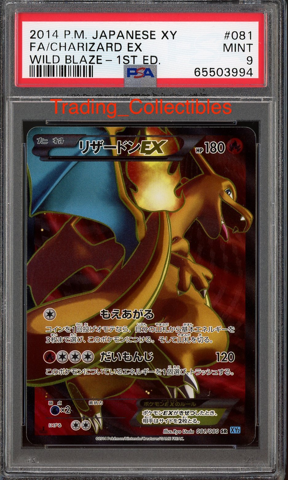 即決】リザードンEX SR 081/080 XY2 【PSA9】鑑定済み MINT 9 www
