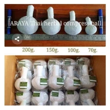 70g 200g x6 Herbal Compress Ball Araya Brand Facial Body Relaxing Spa Therapy