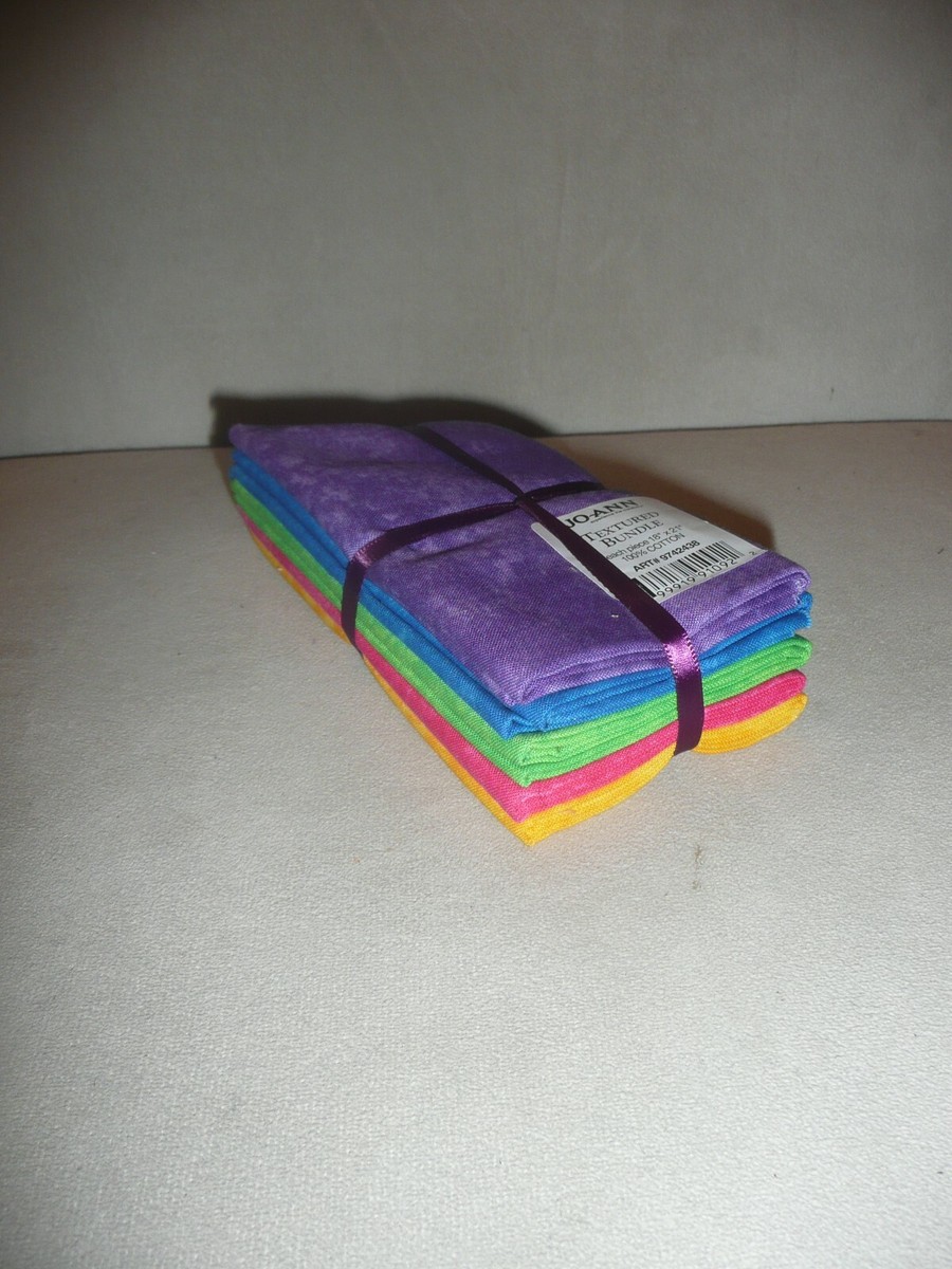 見本 ジョアンナ Jo-Ann Textured Bundle Fabric 5 Piece 100% Cotton 18
