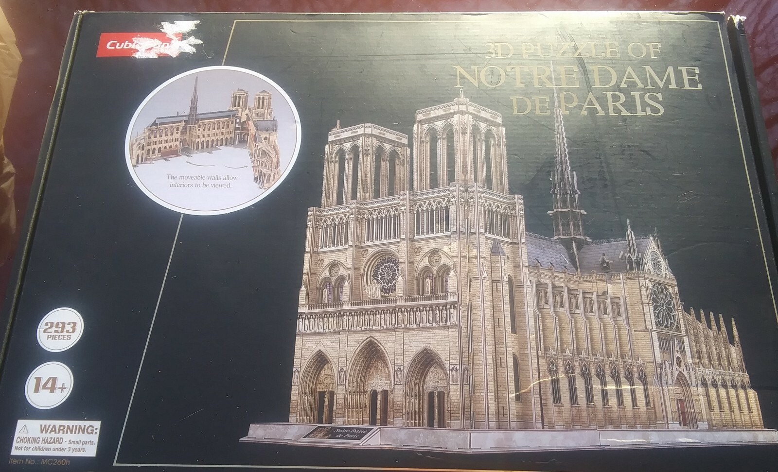 CubicFun 3D Architecture Model Kits Puzzle Challenge for Adults,as Hobbies Gifts,Notre Dame de Paris France