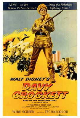 DAVY CROCKETT Movie POSTER 27x40 Fess Parker Buddy Ebsen William Bakewell Basil