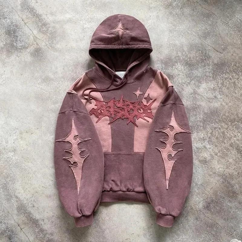 Hoodie Y2K Men Women Hip Hop Skate Baggy Graphic Print Size Street Sleeve-image