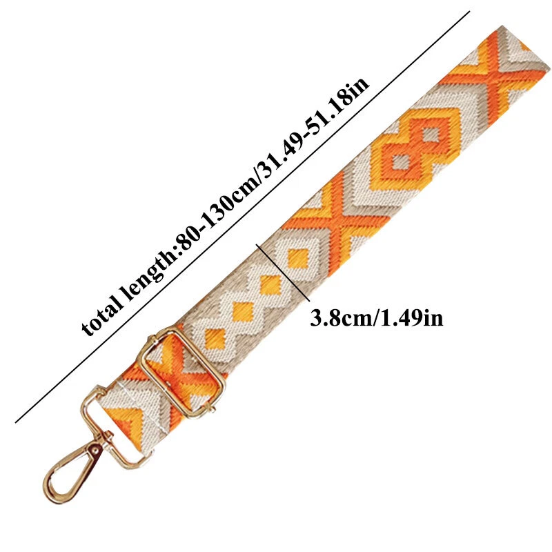 Colorful Wide Ethnic Style Bag Belt Casual Accessory  