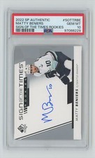 2022-23 SP Authentic Sign of the Times Rookies Matty Beniers RC Auto PSA 10