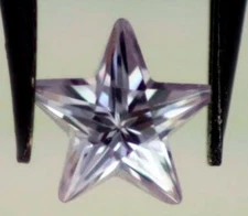 CUBIC ZIRCONIA LILAC COLOR 7 MM STAR CUT 2 PIECE SET