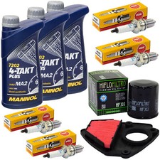 Kit Manutenzione per Honda VT 600 Shadow 1998-00 Olio 4L Filtro Aria Filtro Olio Candele