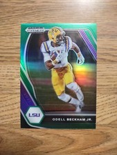 2021 Panini Prizm Draft Picks Odell Beckham Jr. Green Prizm Tigers Giants Rams
