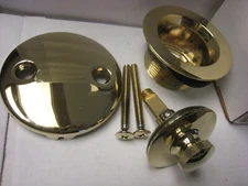 ULTRASHINE K57U3 Brass Twist-and-Close Bath Waste Trim Kit in Polished Brass