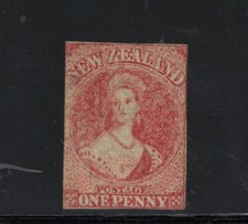 New Zealand #1 (SG #1) Mint World Rarity London Print Watermark 6 Large Star