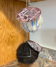 Alpaca Fiber Small Bird Nester filled 100 alpaca fiber and ready to hang