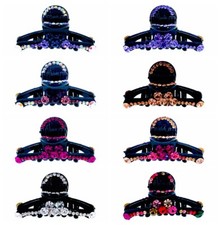 USA HANDMAD BUTTERFL ACRYLIC HAIR CLAW CLIP JAW HAIRPIN RHINESTONE CRYSTAL A1