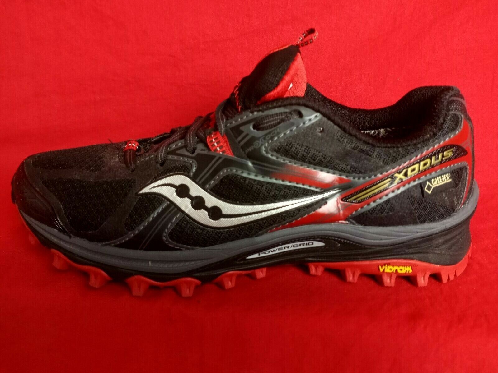 explotar Dar a luz lavanda Saucony Men 8 Xodus Black Red Gore-Tex Hiking Trail Running Shoes 4MM Offset  S20 | eBay
