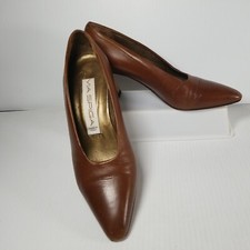 Via Spiga Brown Leather Pumps Made in Italy 7.5 AA Vero Cuoio