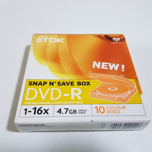 TDK DVD+R Orange 10 recordable snap carry box blank media 16 DVD discs 4.7GB - Picture 15 of 17
