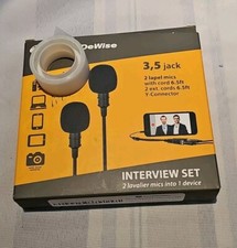 2 in one box PowerDeWise Grade Lavalier Lapel Microphone, Perfect for Recording