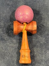 Kendama USA Kaizen Padauk wood Ken and Purple silk Tama