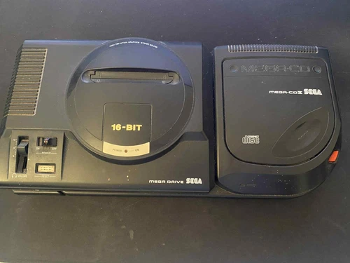 Sega Mega CD 2 & Sega Megadrive with Cables Console Bundle