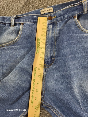 David Taylor Denim Jeans Men's Sz 34/36 Elastic Waist 28 Inseam Straight Leg - Picture 8 of 10