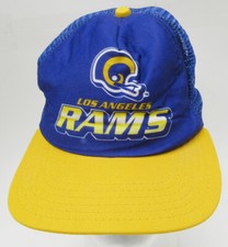 Rare 1980'S New Era Los Angeles Rams Trucker Style Snapback Hat Foam Cap -H2